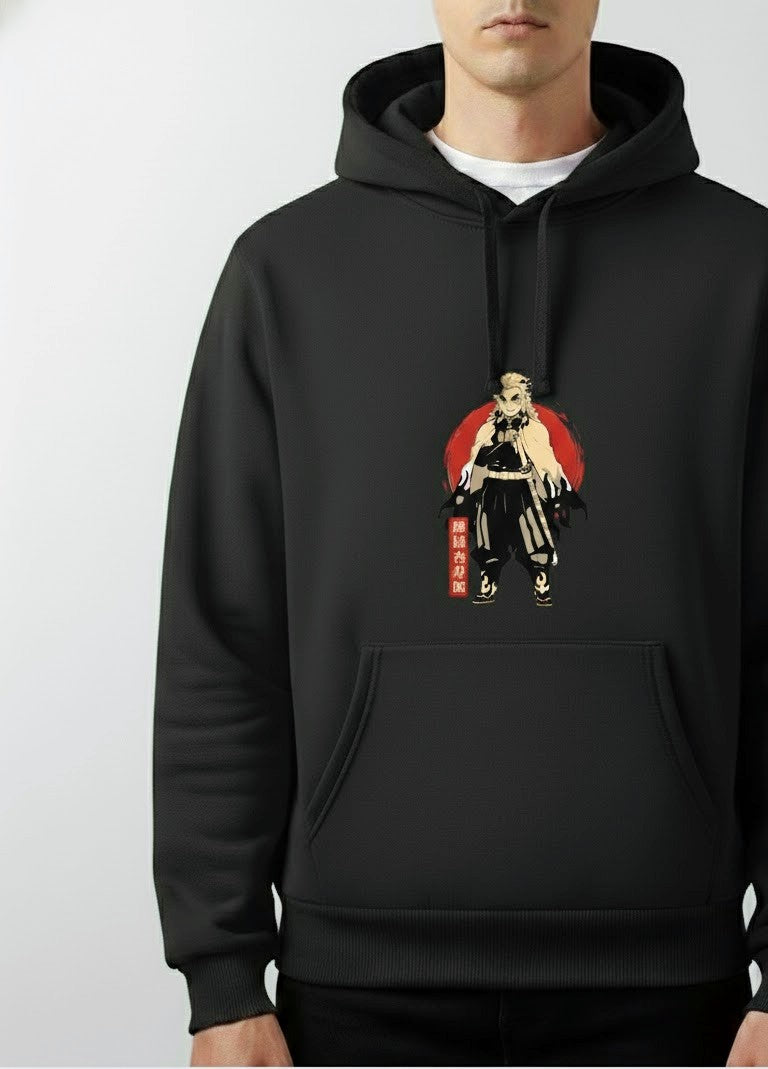 Rengoku "Flame" Anime Hoodie - Gray