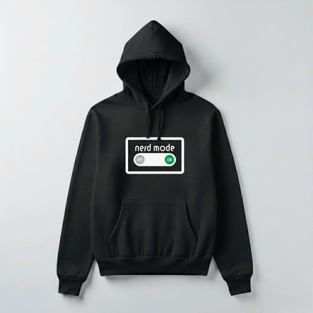 Nerd Mode ON Hoodie | Unisex Tech-Inspired Streetwear | Cool Gamer & Coder Pullover