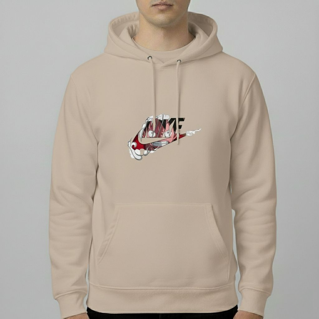 Luffy x Nike Inspired Hoodie – One Piece Anime Streetwear Pullover | Unisex