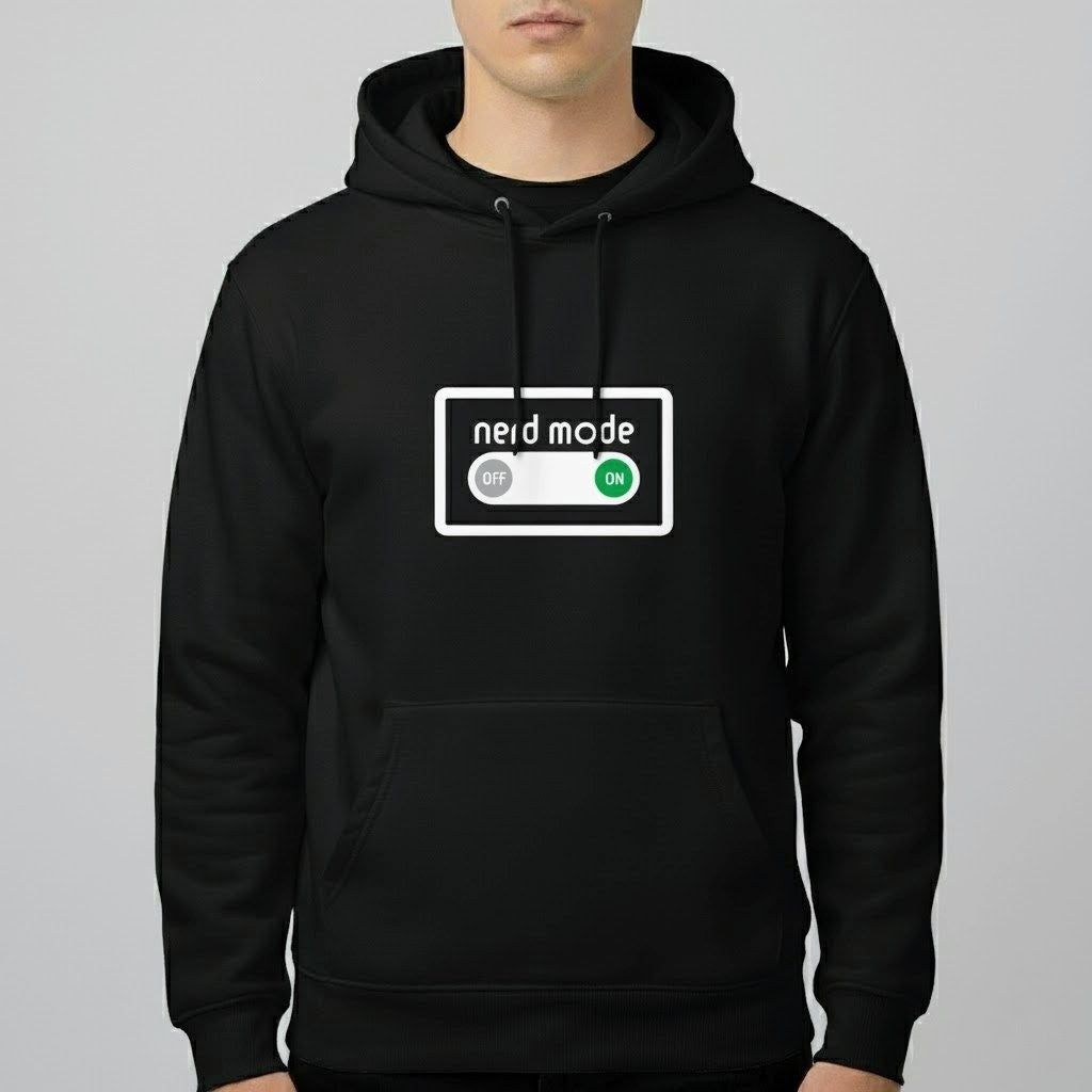 Nerd Mode ON Hoodie | Unisex Tech-Inspired Streetwear | Cool Gamer & Coder Pullover