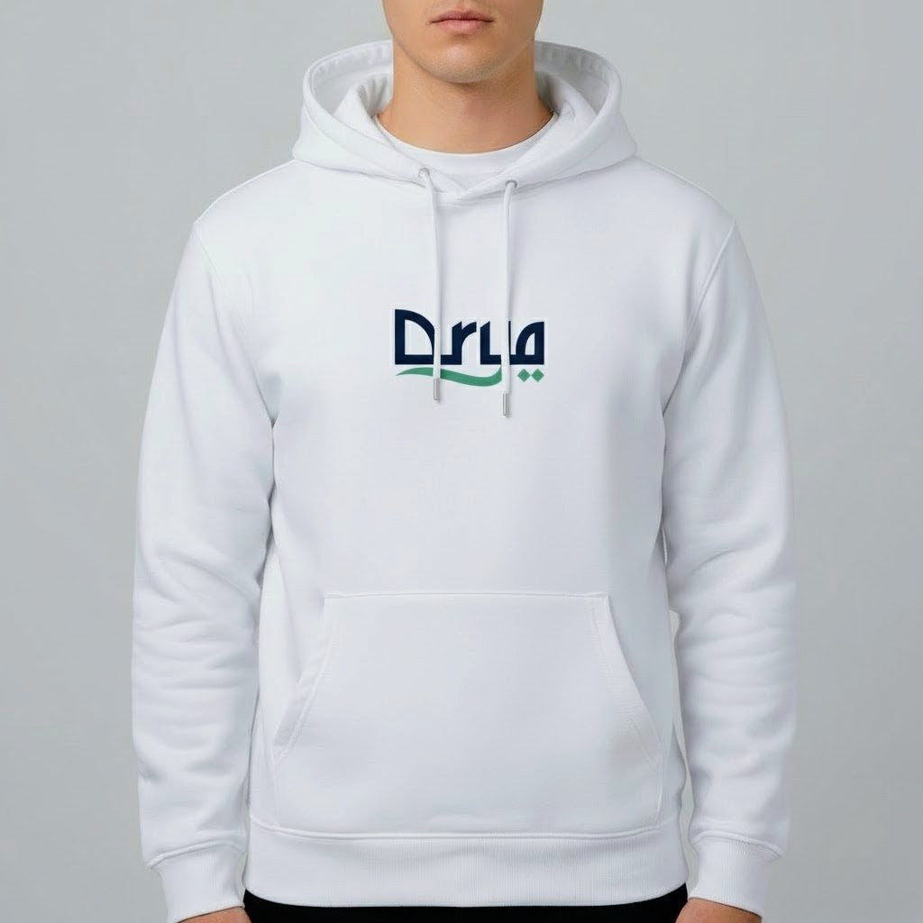 Durya Signature Hoodie — Original Text Design in Black & White | Unisex Streetwear