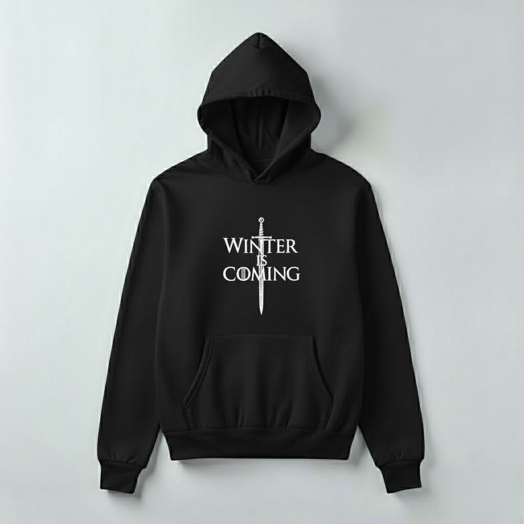 Game of Thrones “Winter Is Coming” Hoodie – Beige & Black | Stark Hoodie